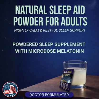 Dr. Price’s Natural Sleep Aid Powder – Berry-Citrus, 30 Packs | Sleep Powder Drink Mix with Magnesium, Microdose Melatonin & Tryptophan | Sleep Support for Adults | Doctor-Formulated, Made in USA - Maple Wellness Supplements