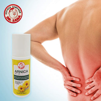 Dr Sana Arnica Roll-On. Topical Analgesic and Moisturizer. Soothes Dry and Cracked Skin. 3 oz. Pack of 3 - Maple Wellness Supplements