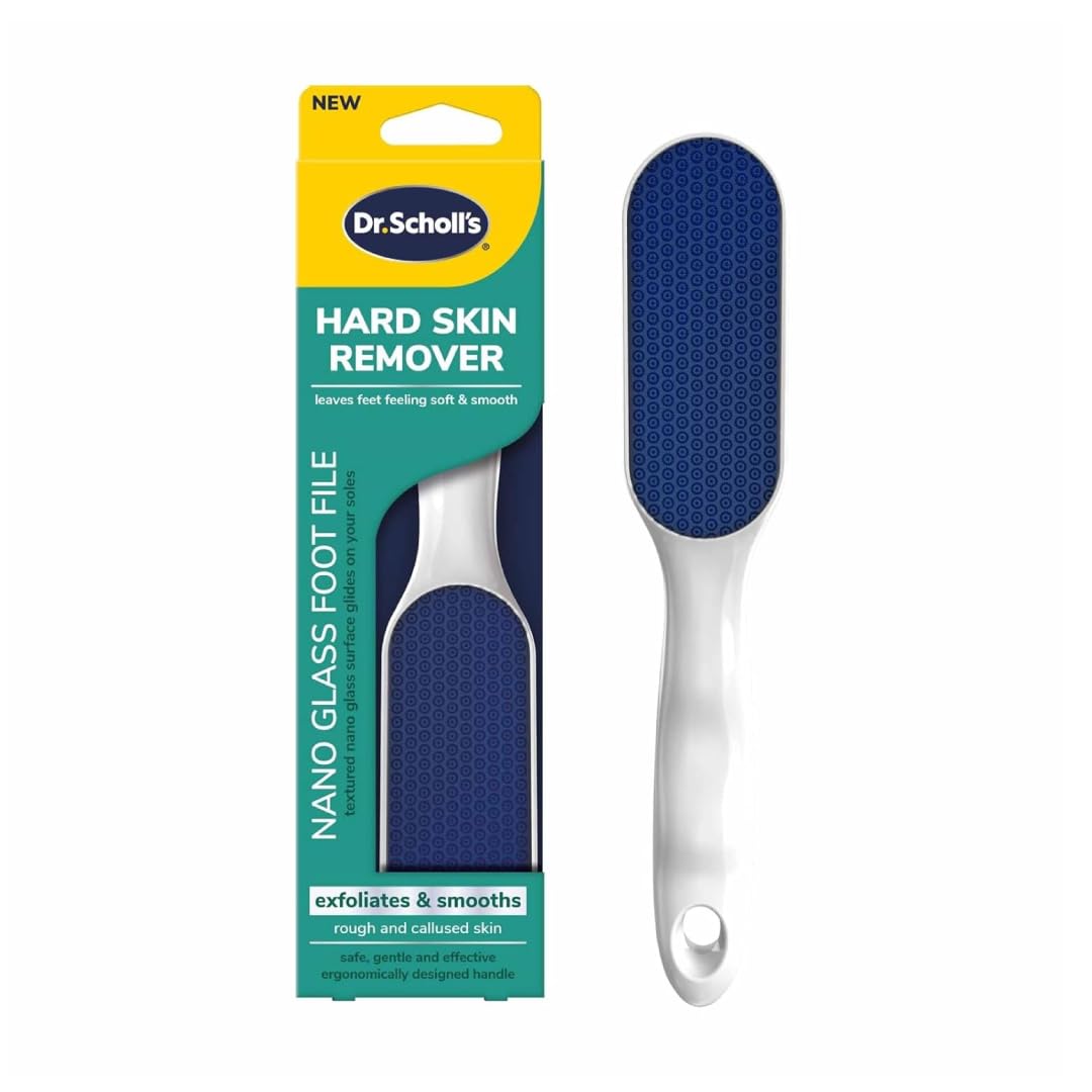 Dr. Scholl's Hard Skin Remover Nano Glass Foot File - Foot Callus Remover, Durable Foot Scrubber - Maple Wellness Supplements