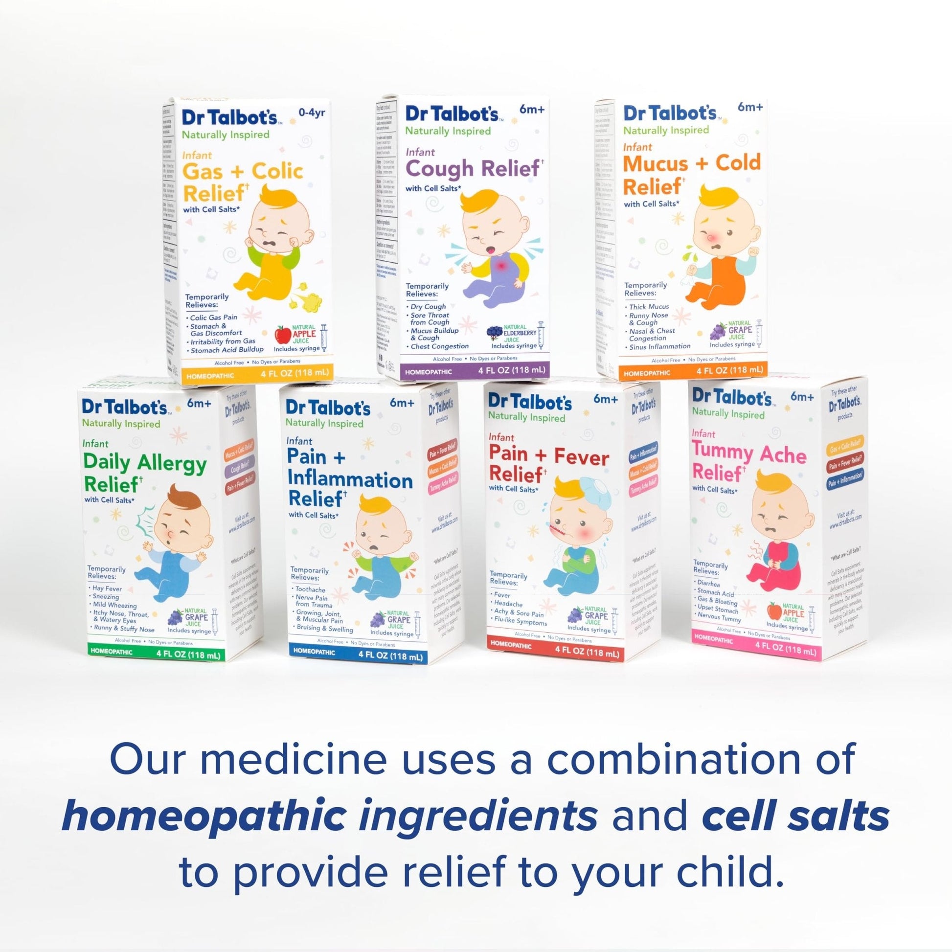 Dr. Talbot's Infant Daily Allergy Relief Liquid Medicine, Naturally Inspired for Babies, Includes Syringe, Grape Juice Flavor, Purple, 4 Fl Oz - Maple Wellness Supplements