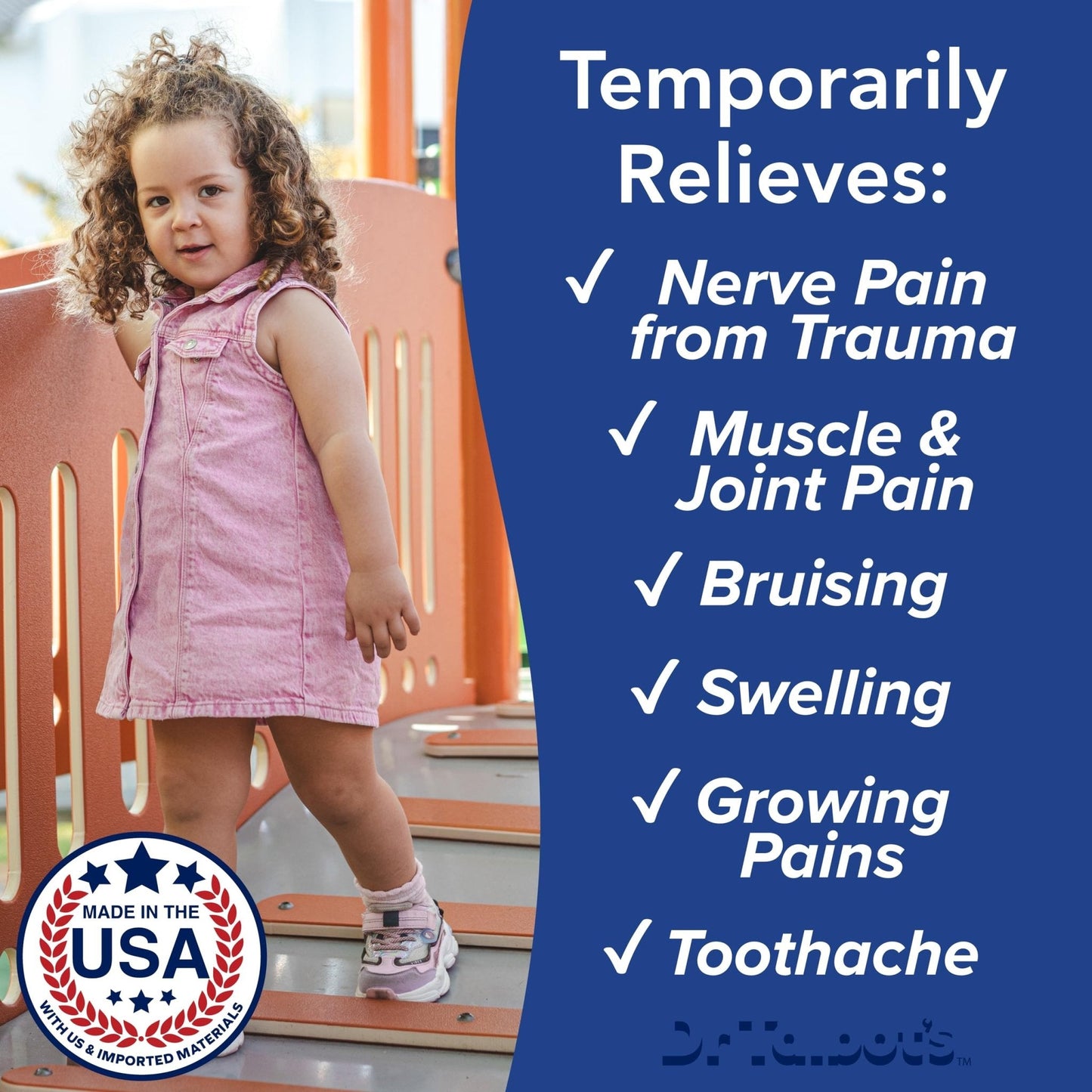 Dr. Talbot's Pain + Inflammation Relief Liquid Medicine for Children, Includes Dosage Cup, Grape Juice Flavor, 4 Fl Oz (Packaging May Vary) - Maple Wellness Supplements