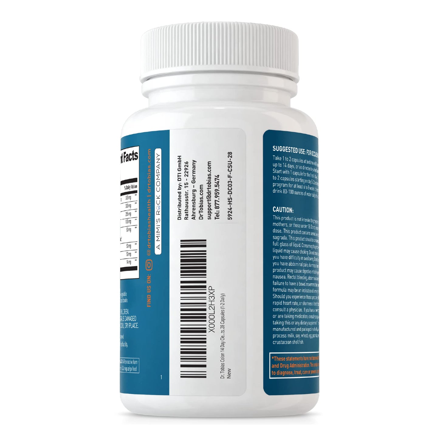 Dr. Tobias Colon Cleanse - Constipation Relief & Gut Health Support for Women & Men | 14 Day Colon Cleanser for a Gentle Colon Detox - Maple Wellness Supplements
