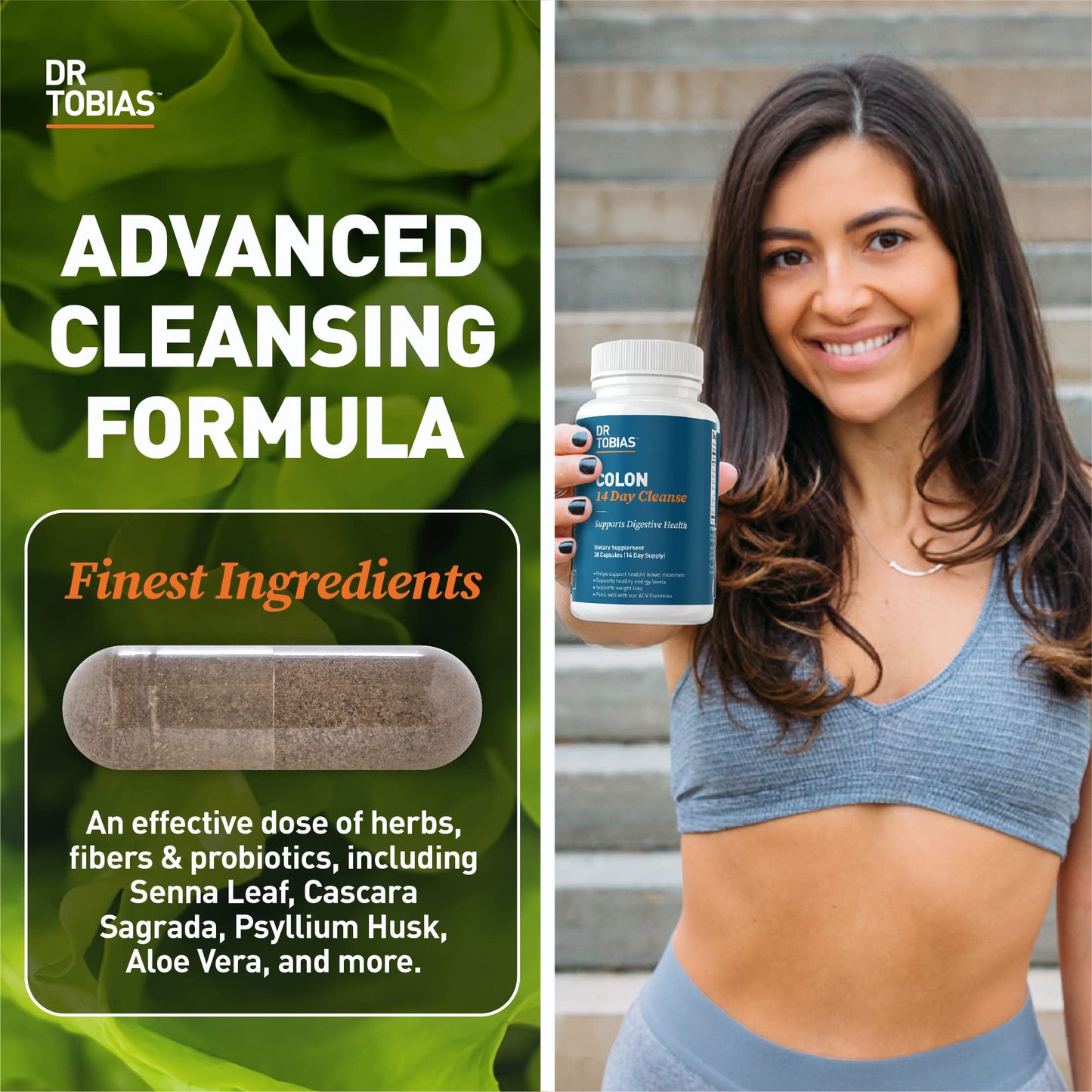 Dr. Tobias Colon Cleanse - Constipation Relief & Gut Health Support for Women & Men | 14 Day Colon Cleanser for a Gentle Colon Detox - Maple Wellness Supplements
