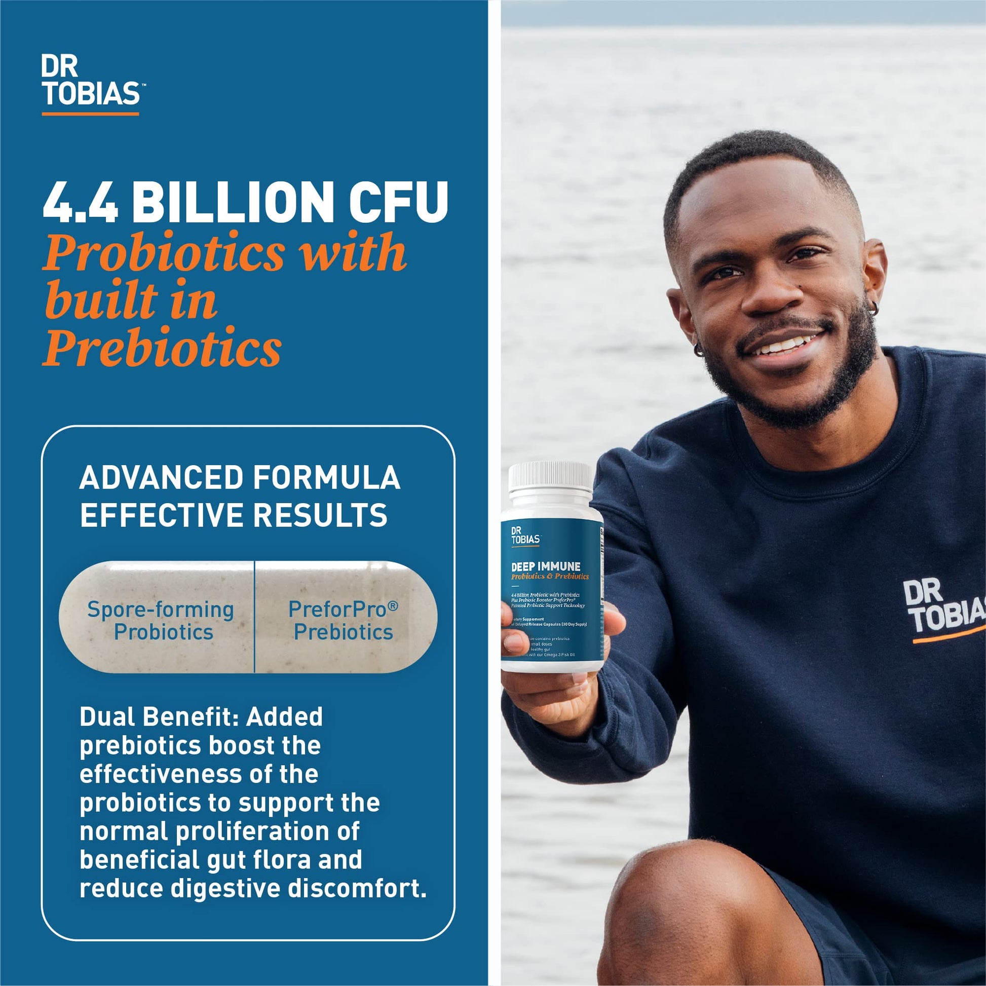 Dr. Tobias Deep Immune Probiotics & Prebiotics, 4.4 Billion CFU Probiotics for Women - Maple Wellness Supplements