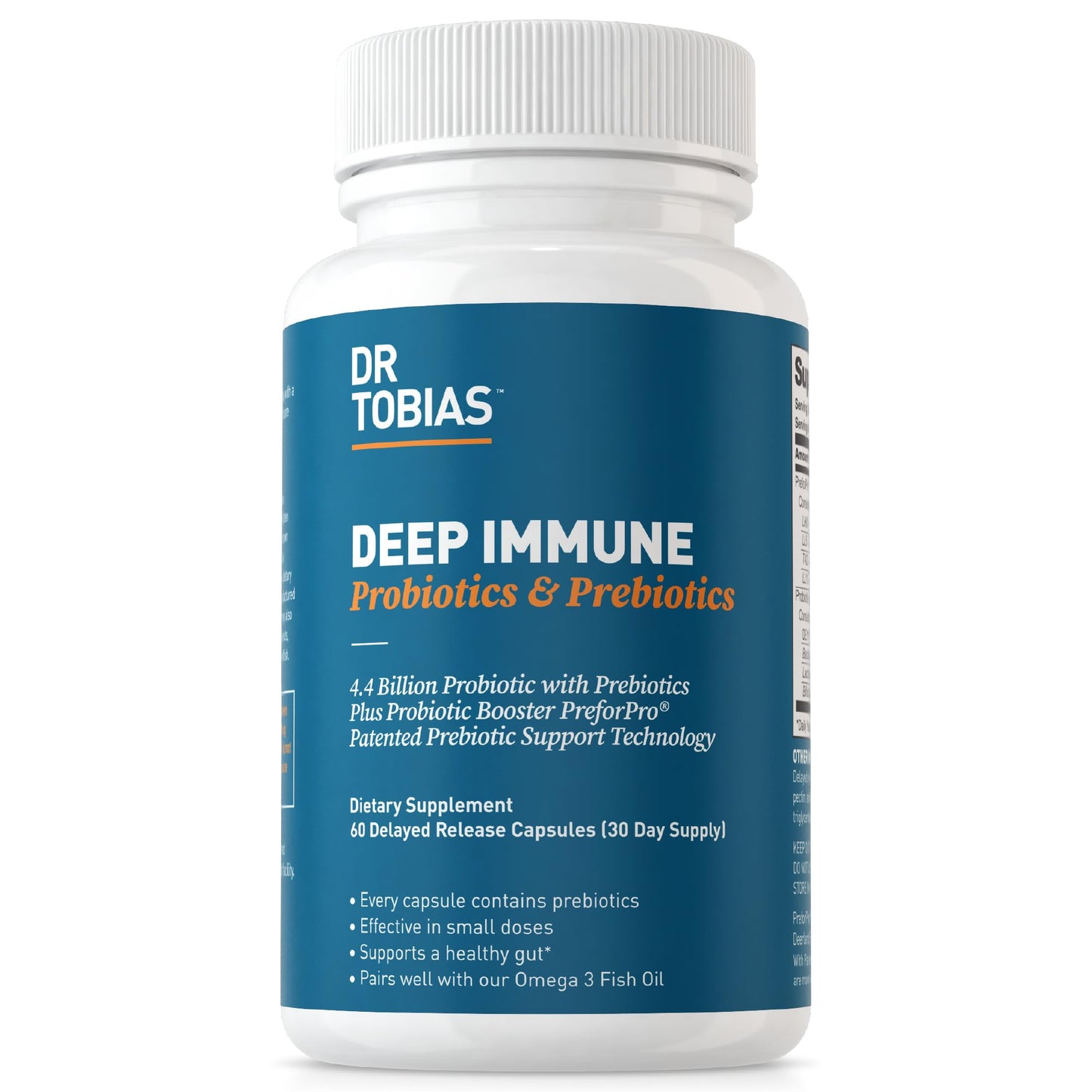 Dr. Tobias Deep Immune Probiotics & Prebiotics, 4.4 Billion CFU Probiotics for Women - Maple Wellness Supplements