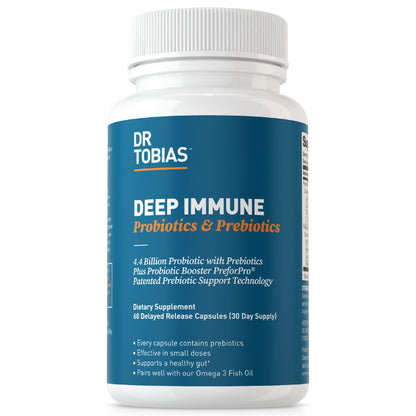 Dr. Tobias Deep Immune Probiotics & Prebiotics, 4.4 Billion CFU Probiotics for Women - Maple Wellness Supplements