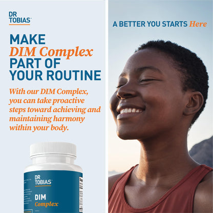 Dr. Tobias DIM Complex, Hormone Balance for Women & Men, DIM Supplement with BioPerine, Broccoli Extract & Calcium D-Glucarate Estrogen Detox Balance Complex, Non-GMO, Vegan, 60 Capsules - Maple Wellness Supplements