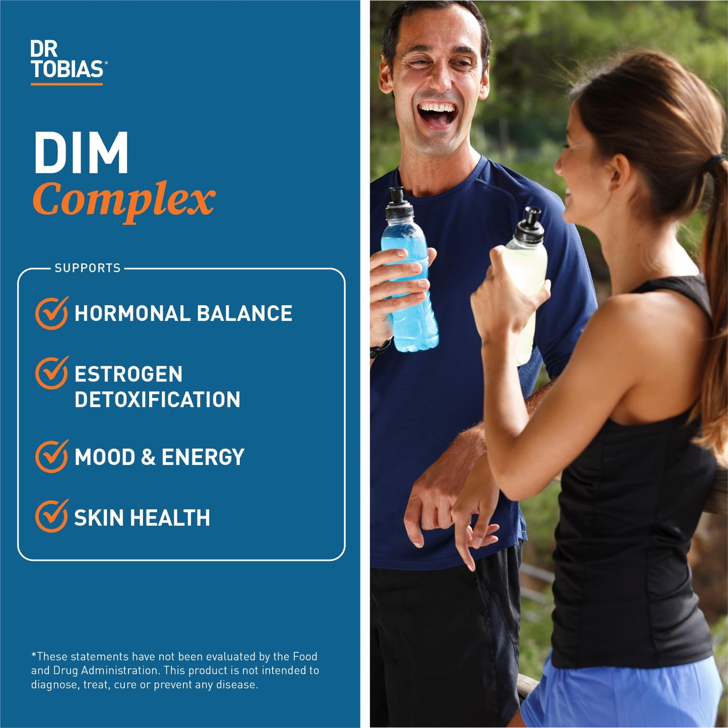 Dr. Tobias DIM Complex, Hormone Balance for Women & Men, DIM Supplement with BioPerine, Broccoli Extract & Calcium D-Glucarate Estrogen Detox Balance Complex, Non-GMO, Vegan, 60 Capsules - Maple Wellness Supplements