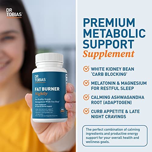 Dr. Tobias Fat Burner Nightly, Night Time Metabolic Support with White Kidney Bean Extract - Maple Wellness Supplements