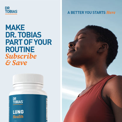 Dr. Tobias Lung Health, Lung Support Supplement with Vitamin C, Butterbur, Quercetin - Maple Wellness Supplements