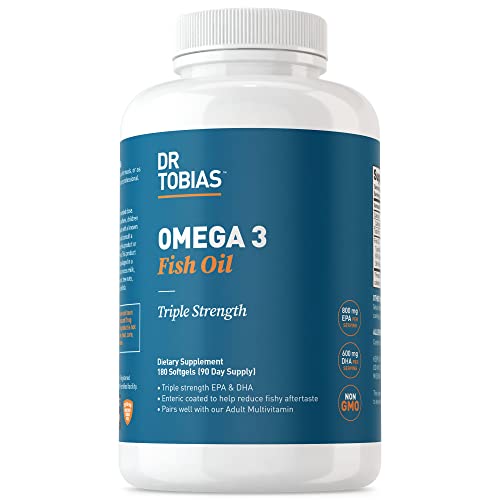 Dr. Tobias Omega-3 Fish Oil, Triple Strength, Supports Brain & Heart Health, 2000 mg - Maple Wellness Supplements