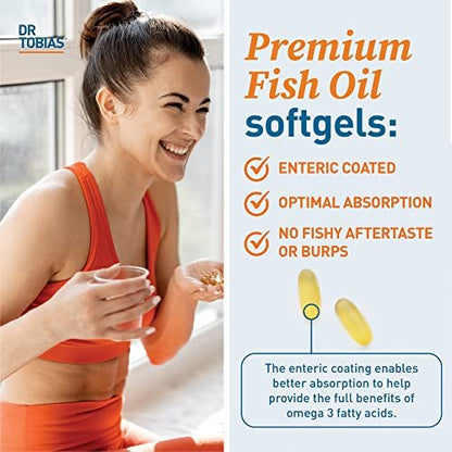 Dr. Tobias Omega-3 Fish Oil, Triple Strength, Supports Brain & Heart Health, 2000 mg - Maple Wellness Supplements