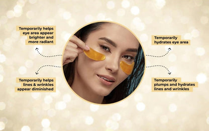 Dr. Tree 24kt Gold Collagen Hydrogel Eye Patches, with Niacinamide and Hyaluronic Acid – Hydrating Under Eye Patches For Dark Circles, Fine Lines & Puffiness - 117g / 4.12 oz (90 Pads) - Maple Wellness Supplements