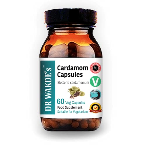 DR WAKDE'S Cardamom Capsules (60 Veg Caps, Plant-Based Supplement, Ayurvedic Herb, All Natural, Vegan) - Maple Wellness Supplements