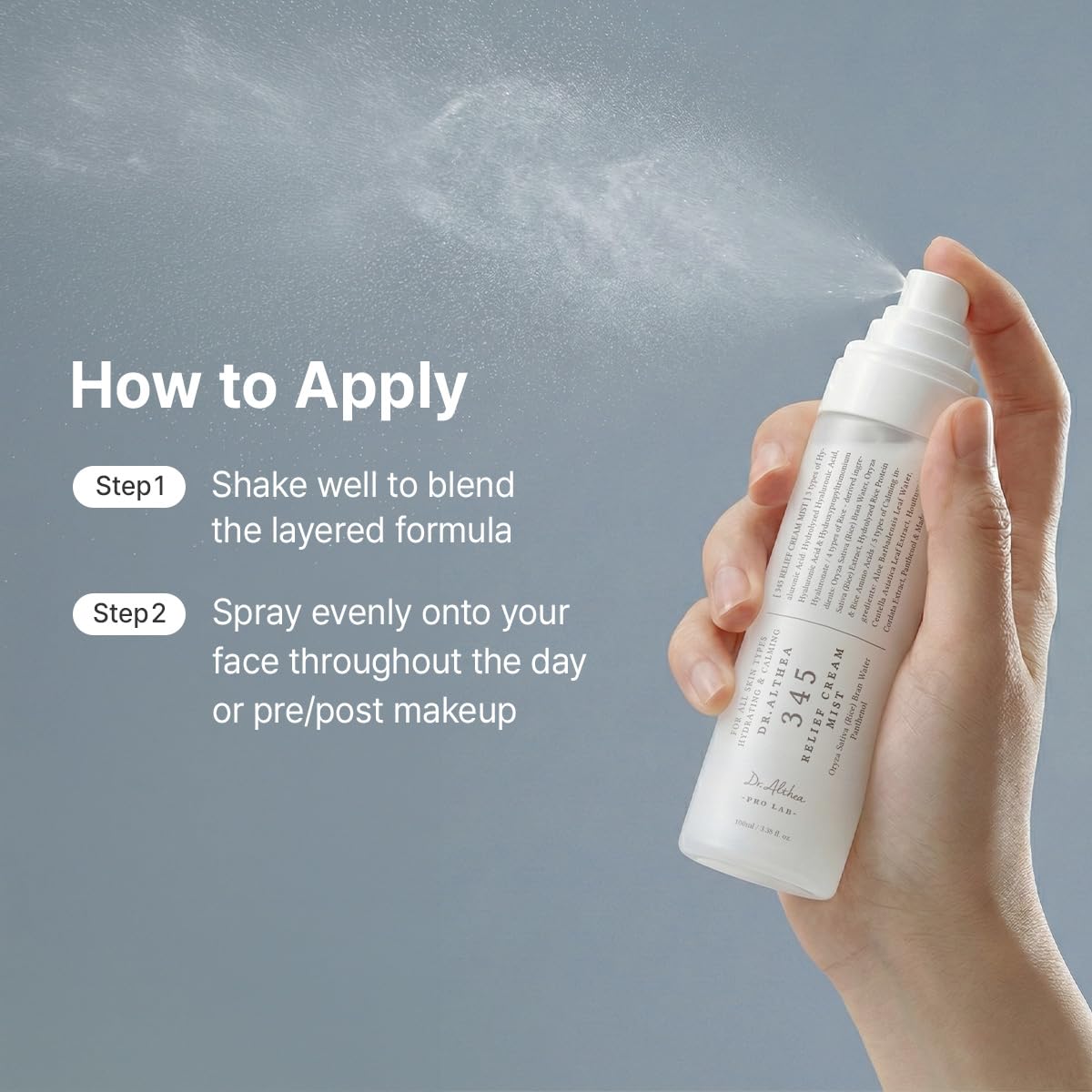 Dr.Althea 345 Relief Cream Mist | Hydrating Facial Mist with Rice Extract | Soothing Care for Sensitive Skin - Maple Wellness Supplements