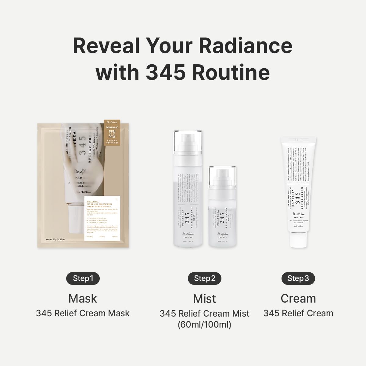Dr.Althea 345 Relief Cream Mist | Hydrating Facial Mist with Rice Extract | Soothing Care for Sensitive Skin - Maple Wellness Supplements