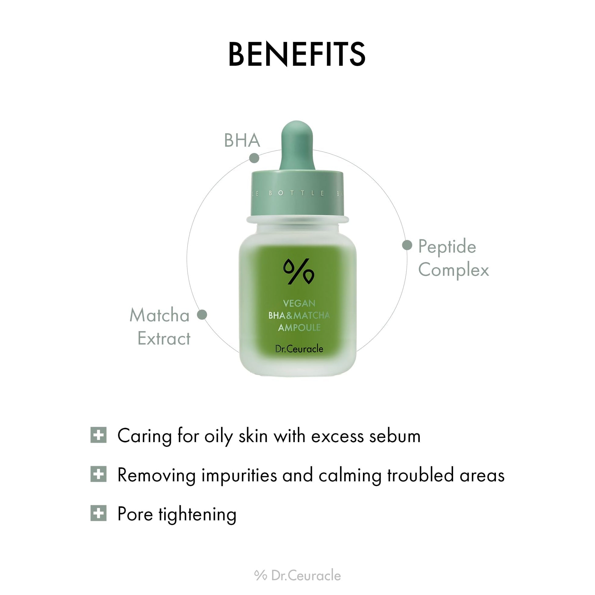 Dr.Ceuracle | Jeju Matcha Tea Essence + Vegan BHA & Matcha Ampoule - Maple Wellness Supplements