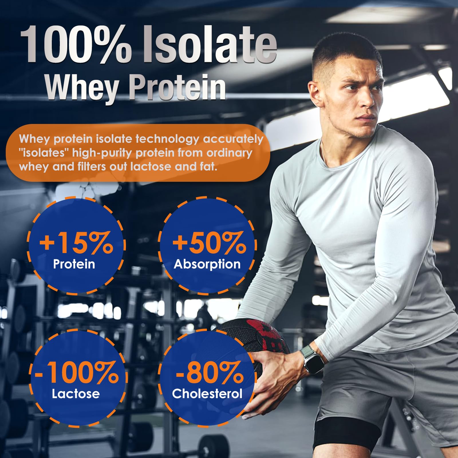 DRFOSTER Whey Protein Powder Isolate - Unflavored, Grass-Fed, 26g Protein & 6g BCAAs for Muscle Growth & Recovery - Maple Wellness Supplements