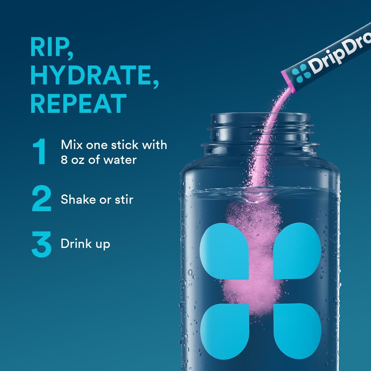 DripDrop Hydration Packets - Bold Variety Pack - Single Serve Electrolytes Powder Drink Mix - Watermelon, Berry, Lemon, Orange - Maple Wellness Supplements