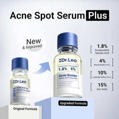 Dr.Leo 1.8% Salicylic Acid Spot Serum, Acne Treatment for Acne-Prone Sensitive Skin | Niacinamide, Fast Pimple Relief, Fades Acne Marks - Maple Wellness Supplements