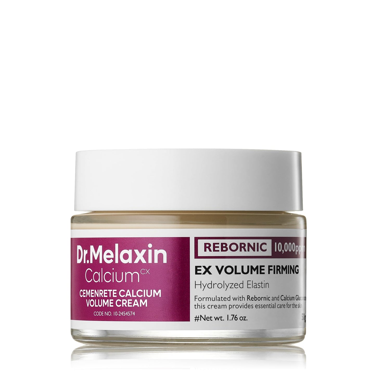 Dr.Melaxin Calcium Intense Firming Cream 50ml (1.69 fl oz) – Rebornic 10,000ppm, Niacinamide & Hydrolyzed Elastin - Maple Wellness Supplements