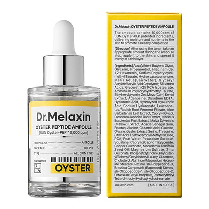 Dr.Melaxin Oyster Pep3 Renewal Ampoule for Plumping, Anti Aging, Hydrating Face | Visibly Smooth and Glowy Skin, Korean Skincare, 1.01 fl oz(30ml) - Maple Wellness Supplements