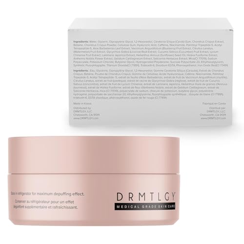 DRMTLGY Brightening Eye Masks – Biodegradable Hydrogel Under Eye Patches with Caffeine, Peptides, Hyaluronic Acid & Niacinamide - Maple Wellness Supplements