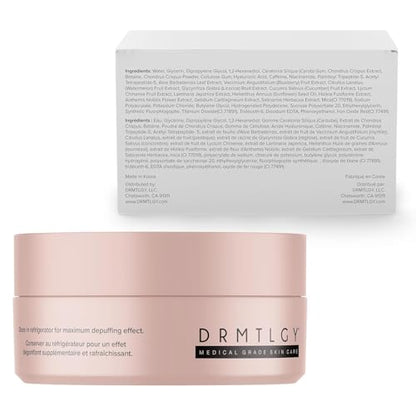 DRMTLGY Brightening Eye Masks – Biodegradable Hydrogel Under Eye Patches with Caffeine, Peptides, Hyaluronic Acid & Niacinamide - Maple Wellness Supplements