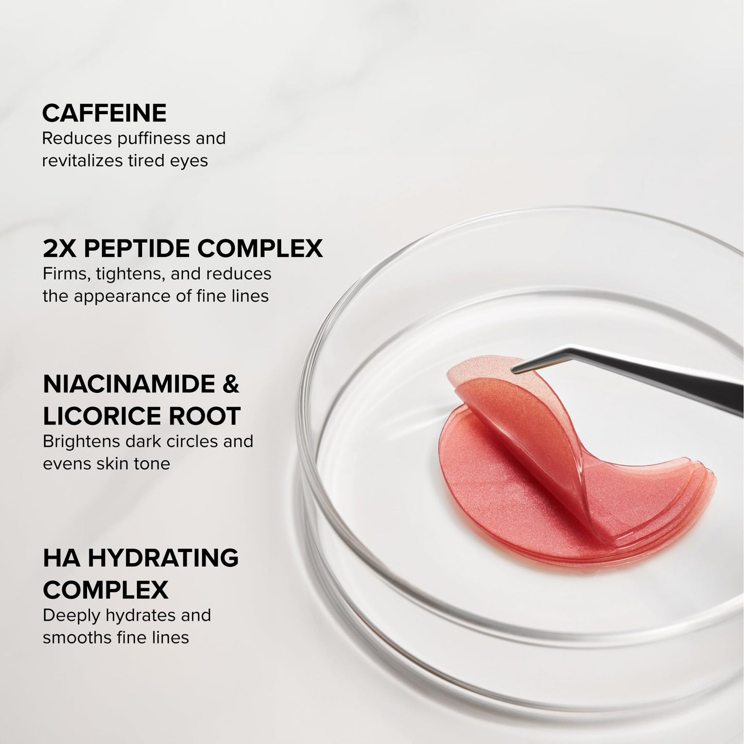 DRMTLGY Brightening Eye Masks – Biodegradable Hydrogel Under Eye Patches with Caffeine, Peptides, Hyaluronic Acid & Niacinamide - Maple Wellness Supplements