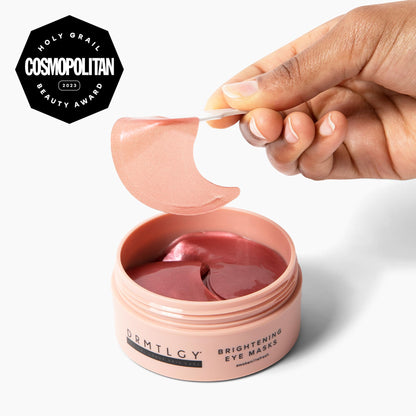 DRMTLGY Brightening Eye Masks – Biodegradable Hydrogel Under Eye Patches with Caffeine, Peptides, Hyaluronic Acid & Niacinamide - Maple Wellness Supplements