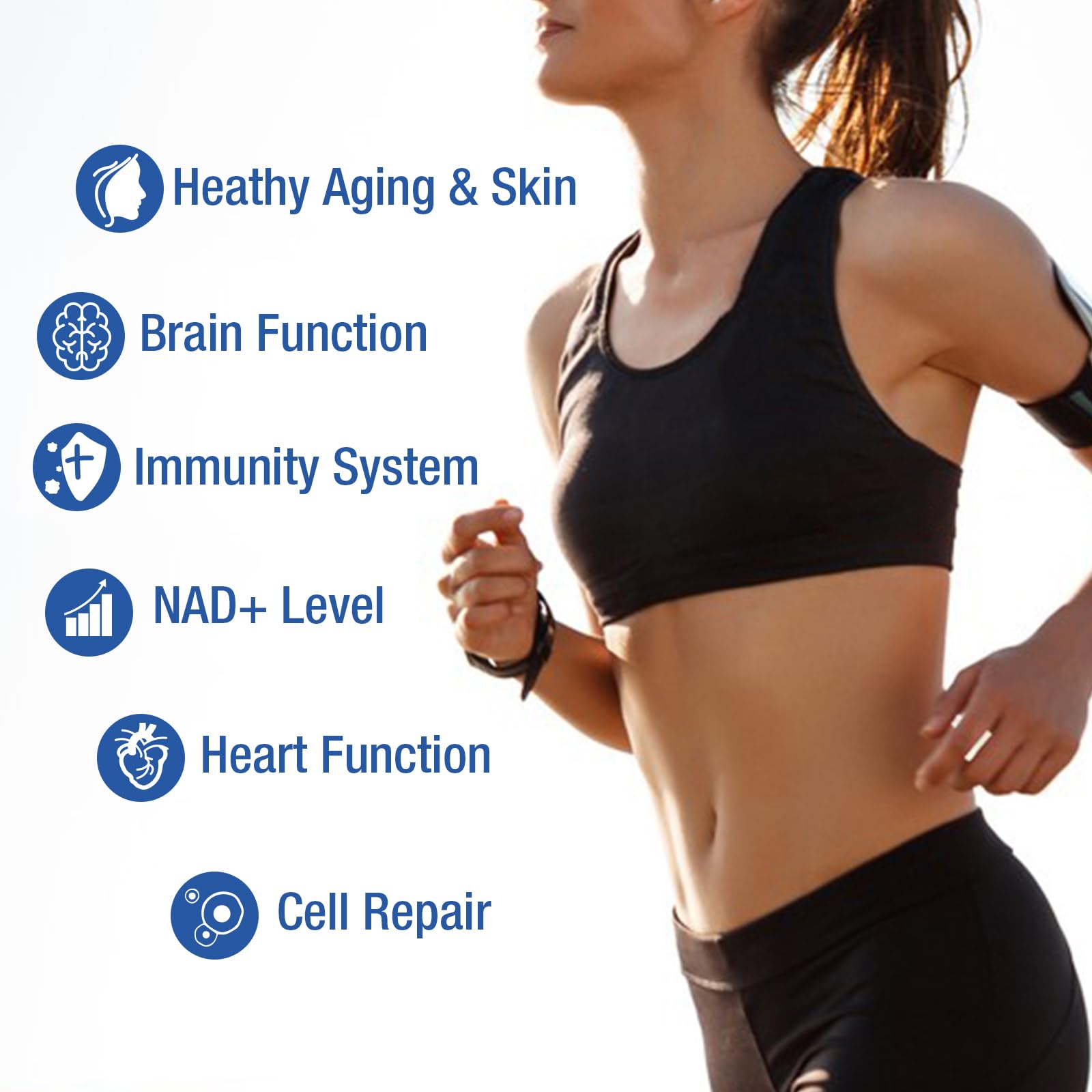 DUCRKACS NAD Supplement - NAD Nicotinamide Riboside Resveratrol 1000mg for Men Women, Liposomal NAD Plus for Energy Anti-Aging, NR Supplement for Energy, Focus, Boost NAD+ - Maple Wellness Supplements
