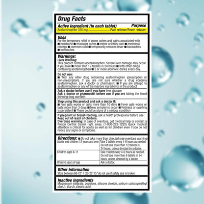 DURALGINA Acetaminophen Tablets | for Headache, Muscle Aches, Menstrual Cramps, Back Pain, Toothaches, Fever Reducer, Fast-Acting, Gentle on Stomach, Safe for Adults and Teens 12+, 30 Count, 2-Pack - Maple Wellness Supplements