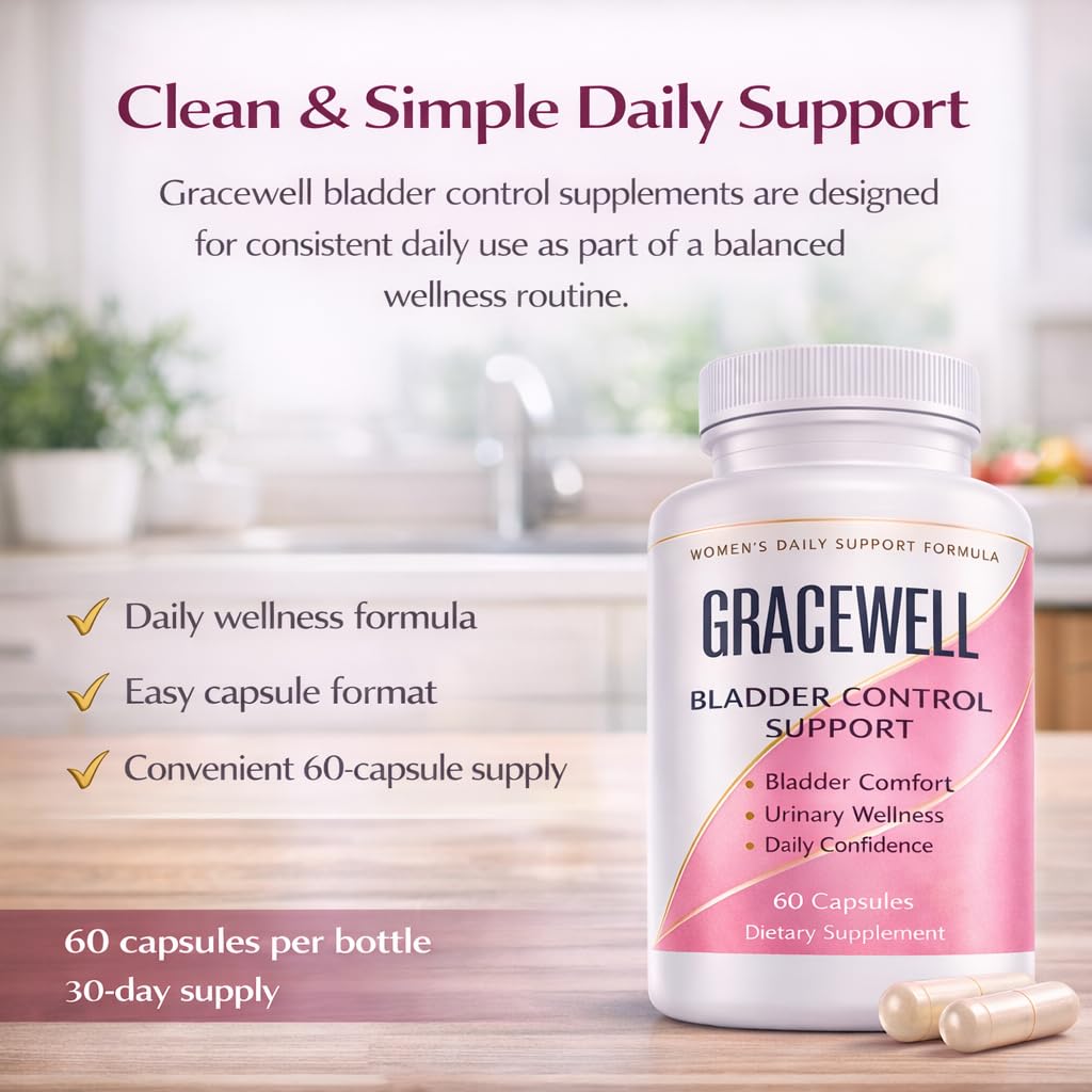 DXWXH Gracewell Bladder Wellness Supplement for Women & Men, Herbal Support with Asian Ginseng, Chinese Yam, Chinese Peony, Urinary Tract Health Formula, 60 Capsules (1) - Maple Wellness Supplements