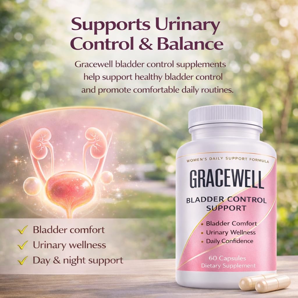 DXWXH Gracewell Bladder Wellness Supplement for Women & Men, Herbal Support with Asian Ginseng, Chinese Yam, Chinese Peony, Urinary Tract Health Formula, 60 Capsules (1) - Maple Wellness Supplements