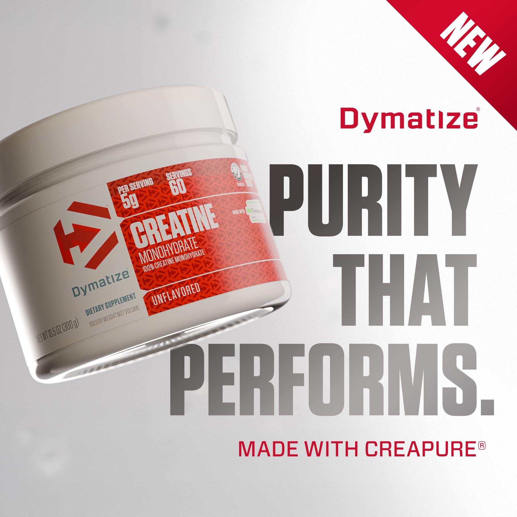Dymatize 100% Creatine Monohydrate with CREAPURE, 5g Per Serving, 60 Servings (300g), Creatine for Women and Men, Gluten Free - Maple Wellness Supplements