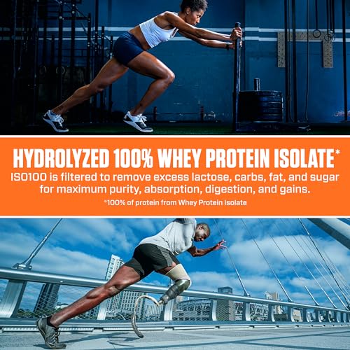 Dymatize ISO100 Hydrolyzed Protein Powder, 100% Whey Isolate, Dunkin' Glazed Donut - Maple Wellness Supplements