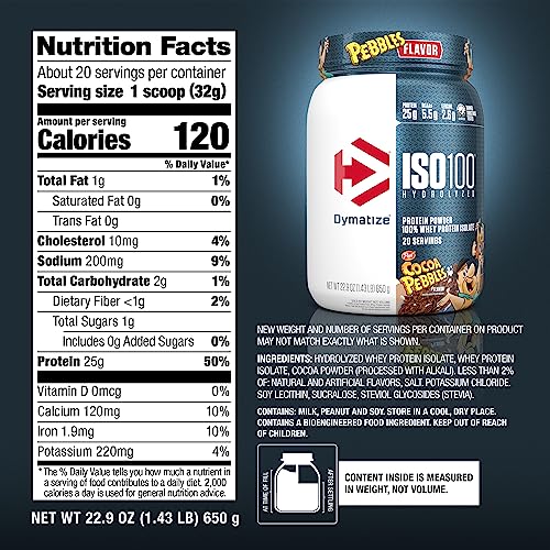 Dymatize ISO100 Hydrolyzed Protein Powder, 100% Whey Isolate Protein, 25g of Protein - Maple Wellness Supplements