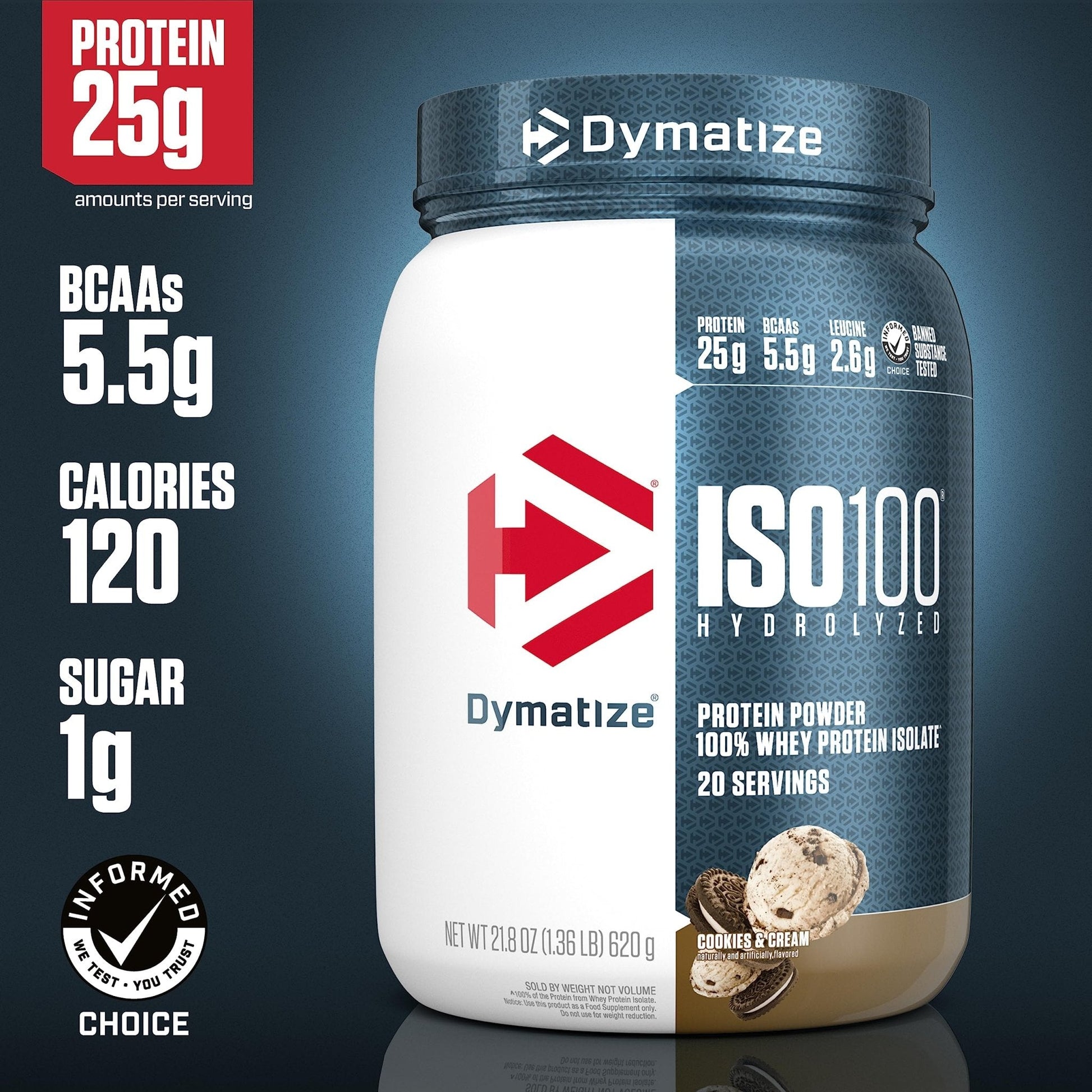 Dymatize ISO100 Hydrolyzed Protein Powder, 100% Whey Isolate Protein, 25g of Protein - Maple Wellness Supplements