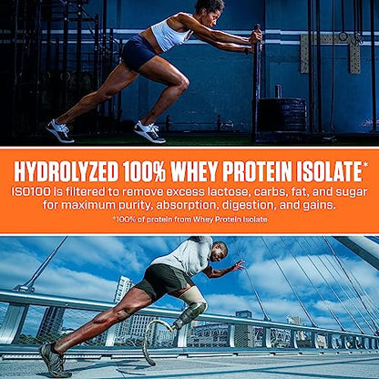 Dymatize ISO100 Hydrolyzed Protein Powder in Dunkin' Mocha Latte Flavor, 100% Whey - Maple Wellness Supplements