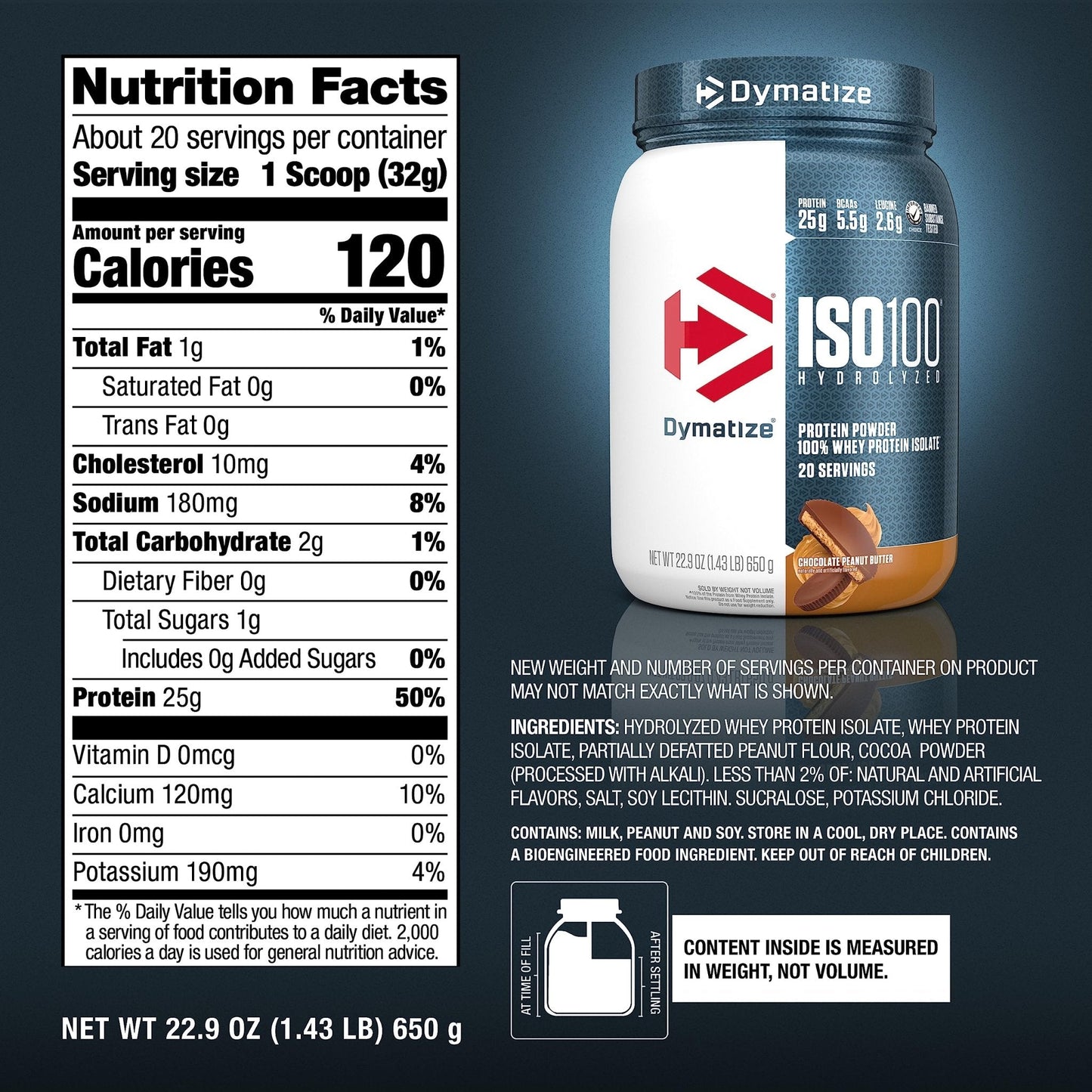 Dymatize ISO100 Whey Protein Powder with 25g of Hydrolyzed 100% Whey Isolate - Maple Wellness Supplements