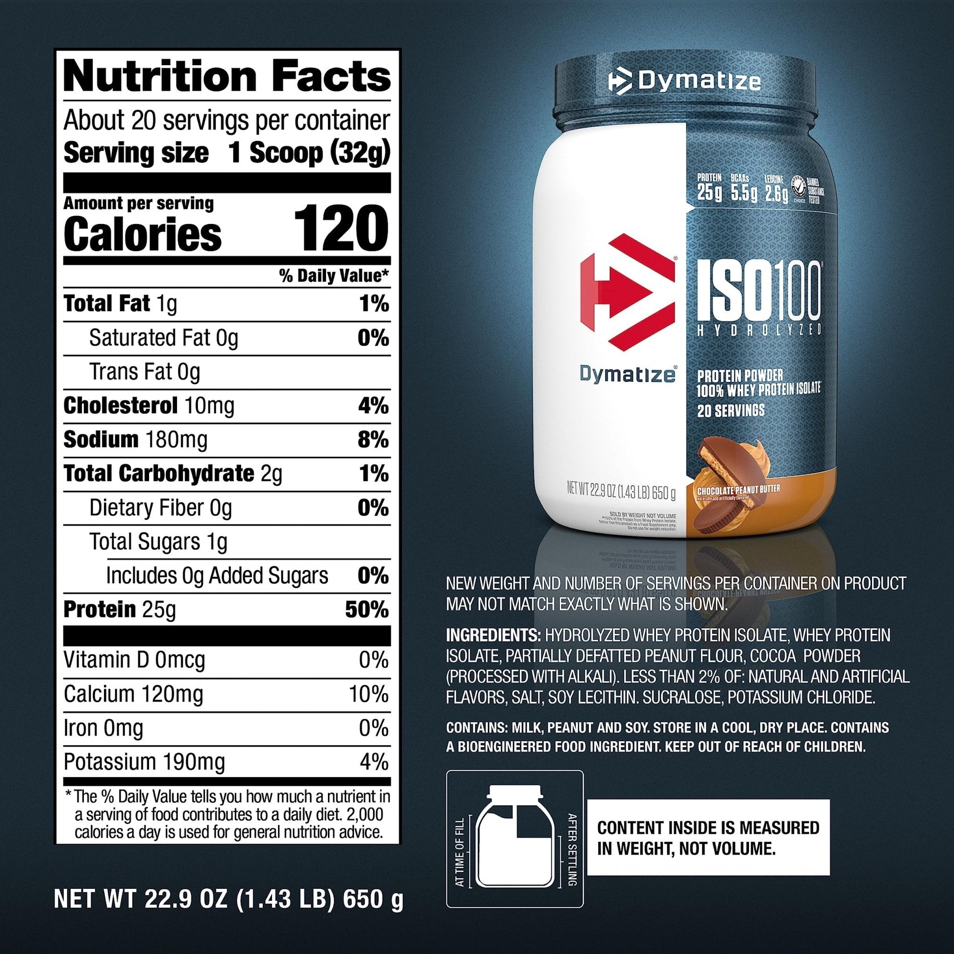 Dymatize ISO100 Whey Protein Powder with 25g of Hydrolyzed 100% Whey Isolate - Maple Wellness Supplements