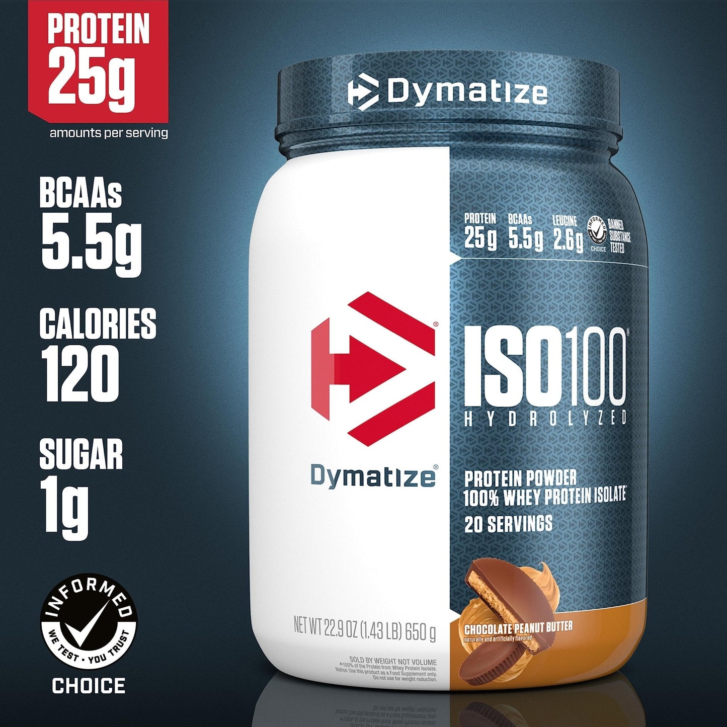 Dymatize ISO100 Whey Protein Powder with 25g of Hydrolyzed 100% Whey Isolate - Maple Wellness Supplements