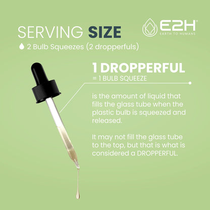 E2H Ashwagandha Liquid Drops - All-Natural Ashwagandha Supplement for Stress Relief and Mood Enhancer- Organic Ashwagandha Root Extract Effective Cortisol Manager | Non-GMO, Vegan | 2 Fl Oz - Maple Wellness Supplements