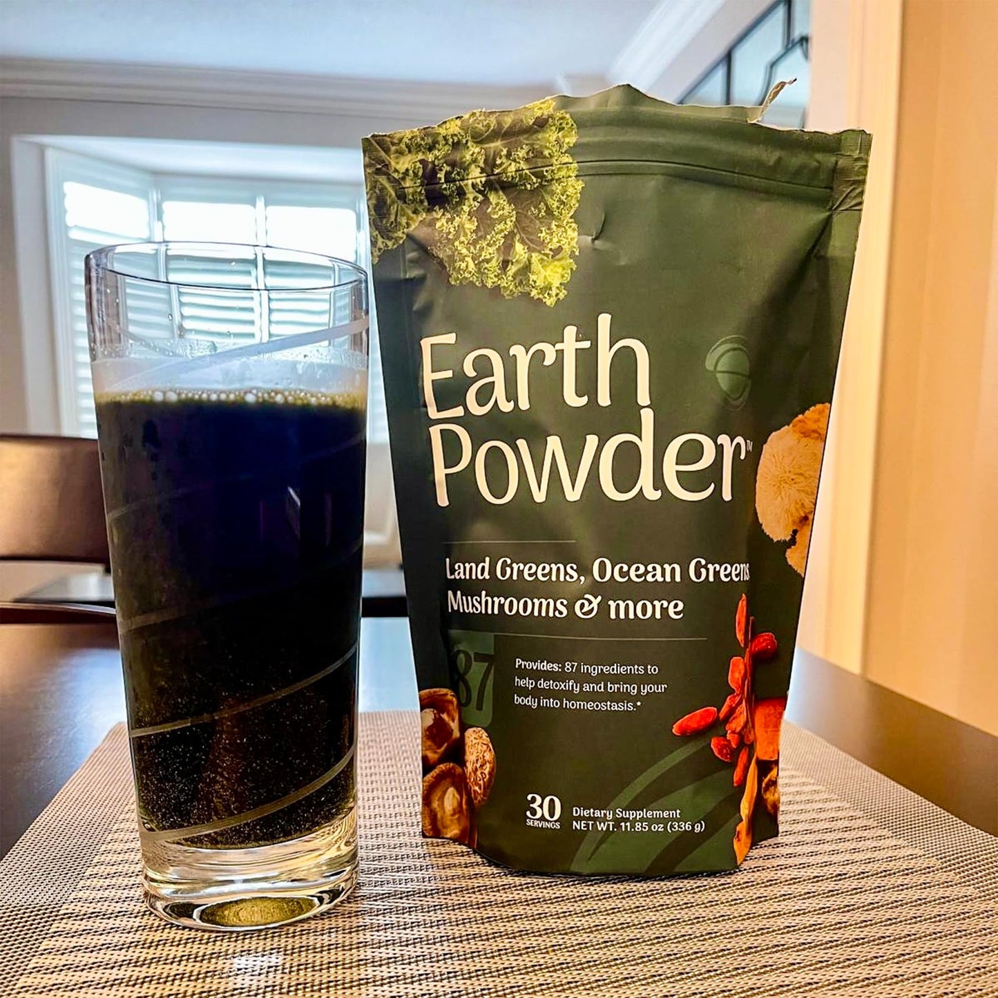 Earth Powder Daily Foundational Nutrition Supplement with 28 Greens & 10 Mushrooms | 87 Nutrients for Energy, Gut Health & Mental Clarity - Maple Wellness Supplements
