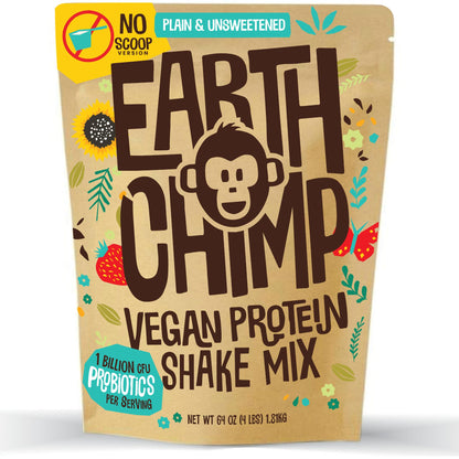 EarthChimp Organic Vegan Protein Powder - with Probiotics - Non GMO, Dairy Free - Maple Wellness Supplements
