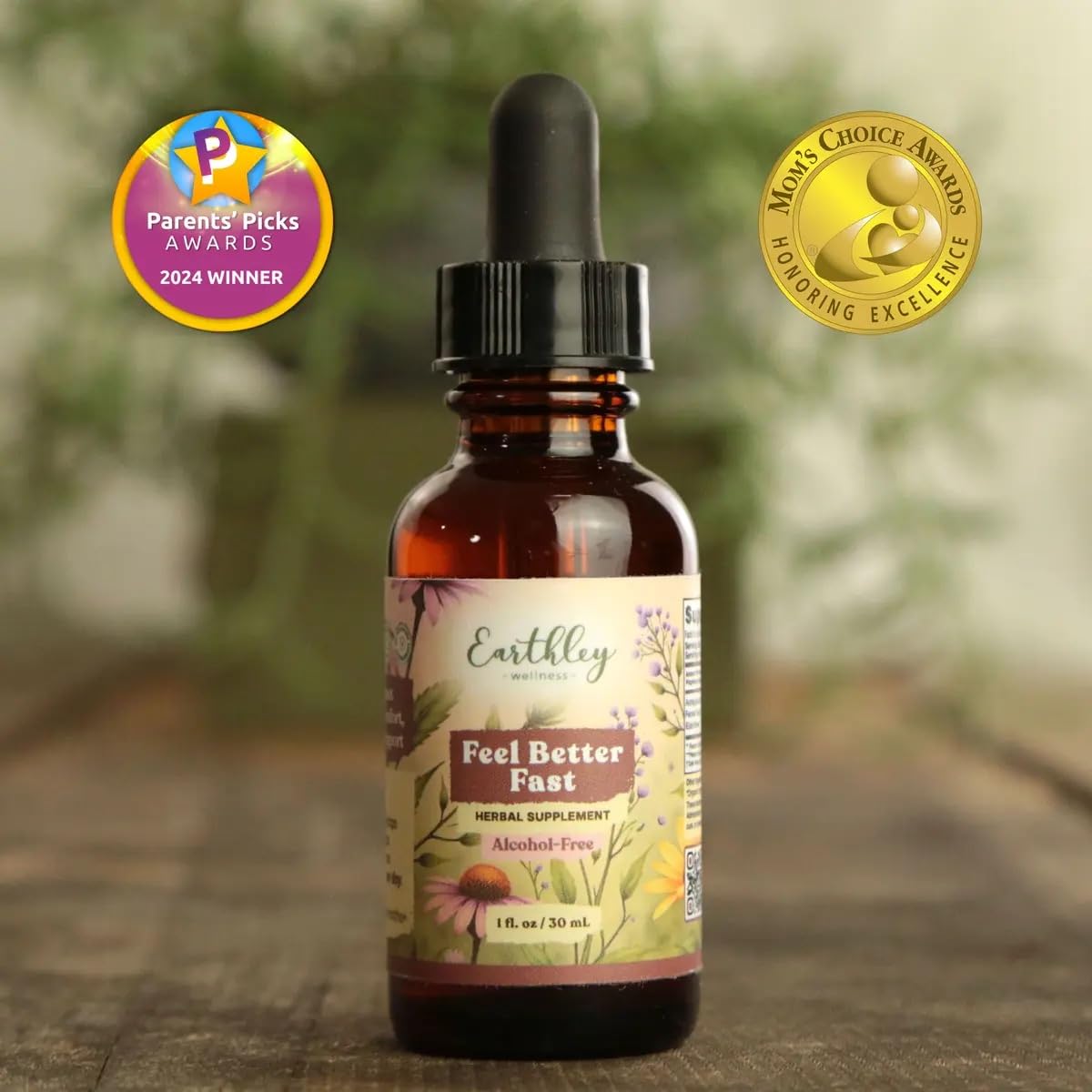 Earthley Wellness Feel Better Fast, All-Natural Relief for Minor Ailments, Organic Herbal Formula, Supports Immune & Digestive Health, Echinacea Root and More - Maple Wellness Supplements