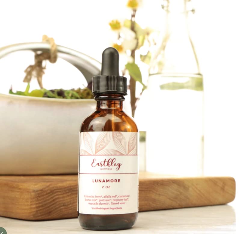 Earthley Wellness Lunamore, Natural Anti-oxodant Remedy for Women, Reduce Cramps (2oz) - Maple Wellness Supplements