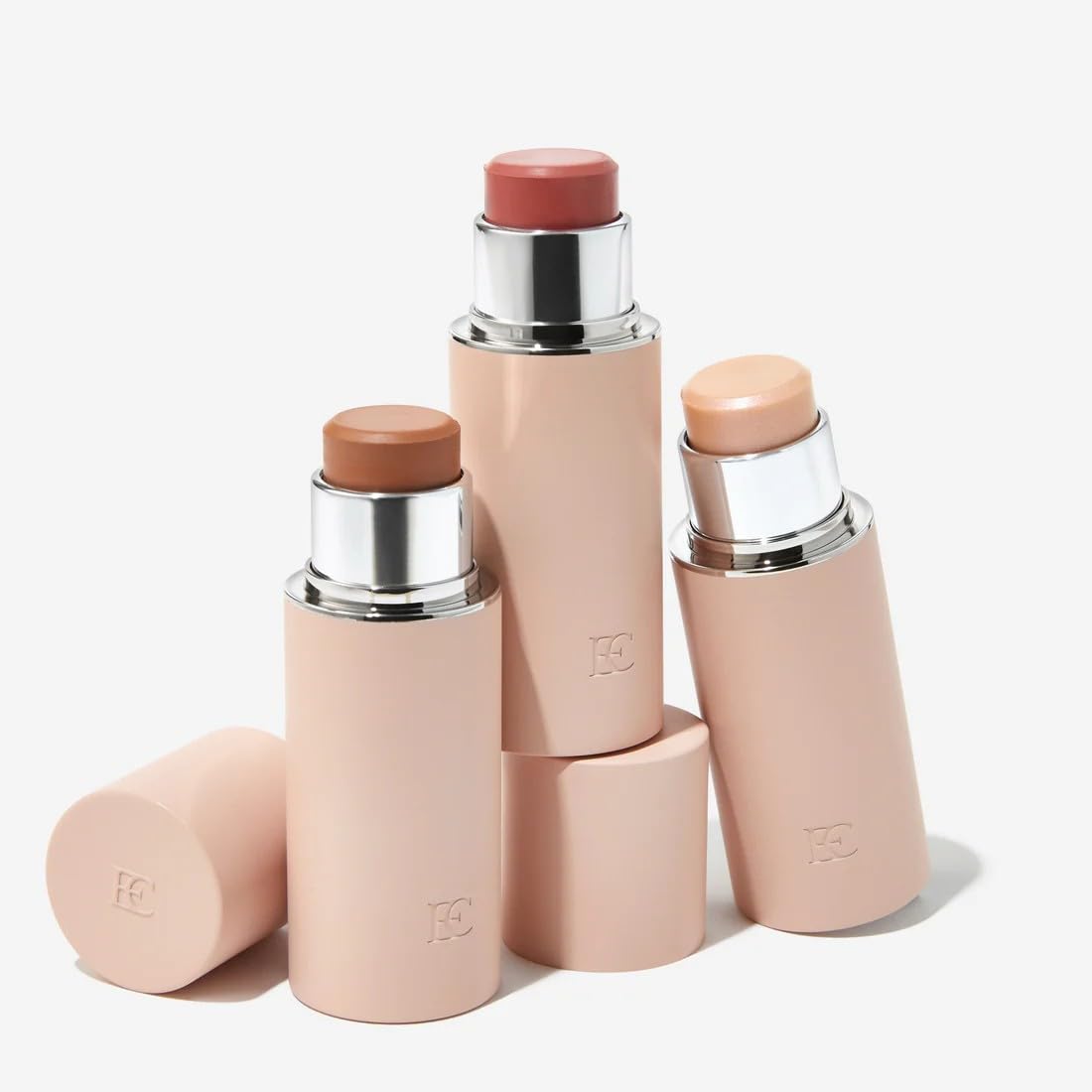 EarthsCure Glow Trio - 3 Piece Set: Bronzer, Blush, and Highlighter. Buildable Cream Sticks For a Luminous, Natural, and Youthful Look - Maple Wellness Supplements