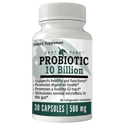 East Park Research d-Lenolate Probiotic Supplement | Probiotic 10 Billion CFUs Supports Gut & Digestive Health | Dietary Supplement Probiotics - Maple Wellness Supplements