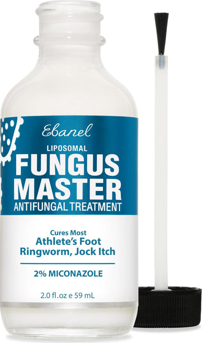 Ebanel Antifungal Cream Miconazole Athletes Foot Treatment, Cures Fungal Infection Leading to Nail Fungus, Jock Itch Cream with Undecylenic Acid, Tea Tree & Manuka Oil, Fast Itch Relief for Ringworm - Maple Wellness Supplements